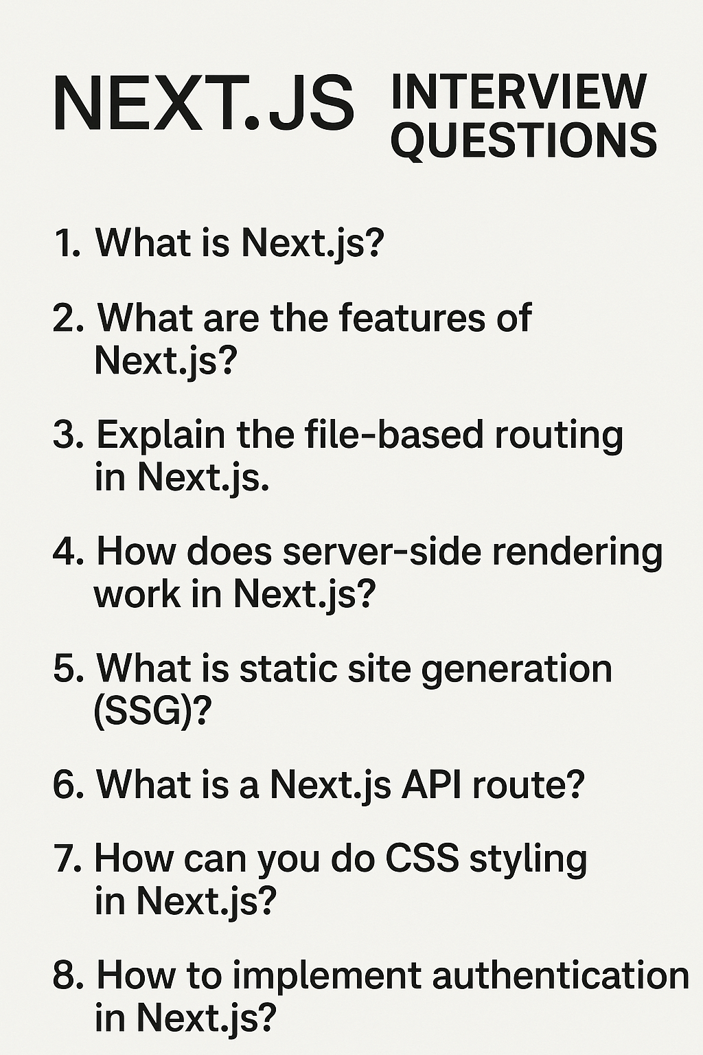 Next.js interview questions and answers