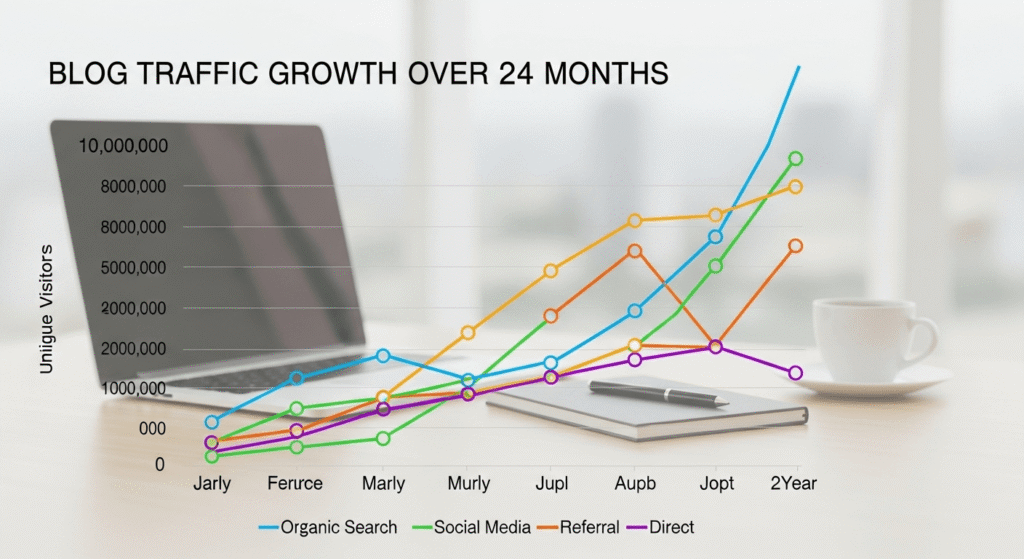 blog traffic growth chart