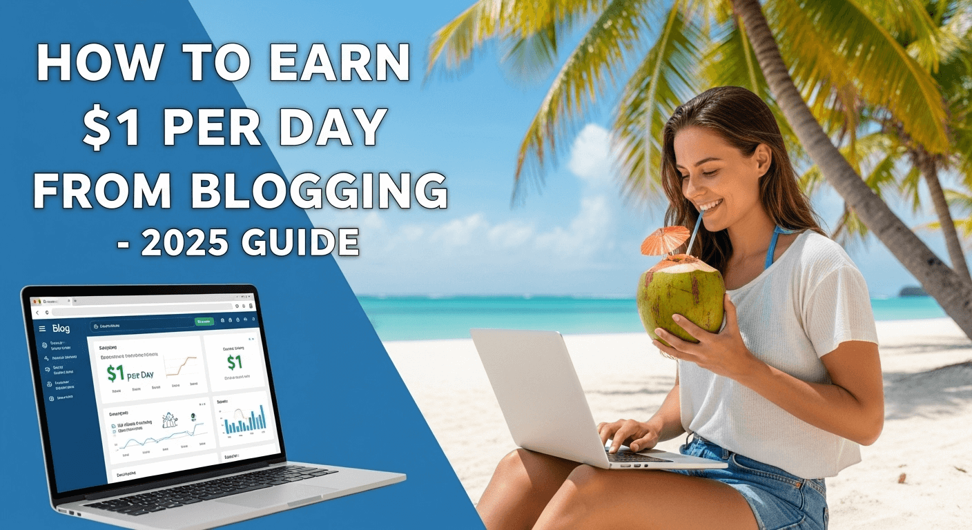 how to earn 1 dollar per day from blogging 2025