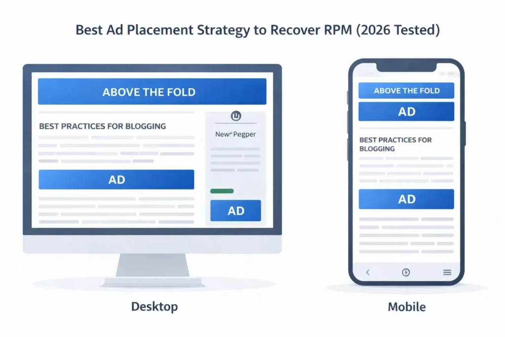 Best Ad Placement Strategy to Recover RPM