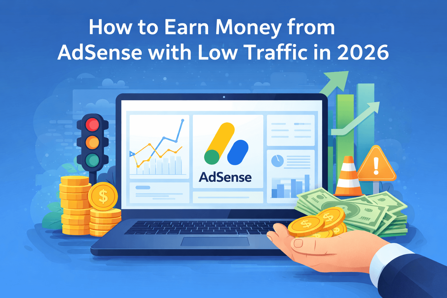 how to earn money from AdSense with low traffic in 2026