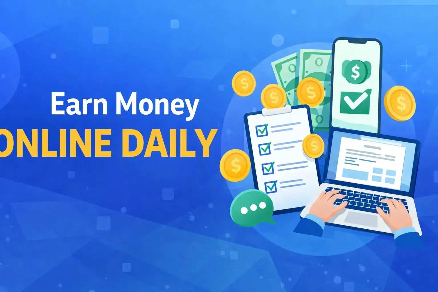 Earn money online daily in 2026 using legit apps, surveys, freelance gigs, and remote task-based jobs
