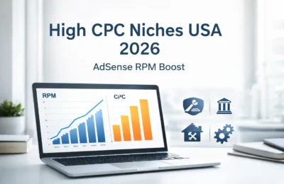 High CPC Niches USA 2026 AdSense RPM and CPC comparison dashboard