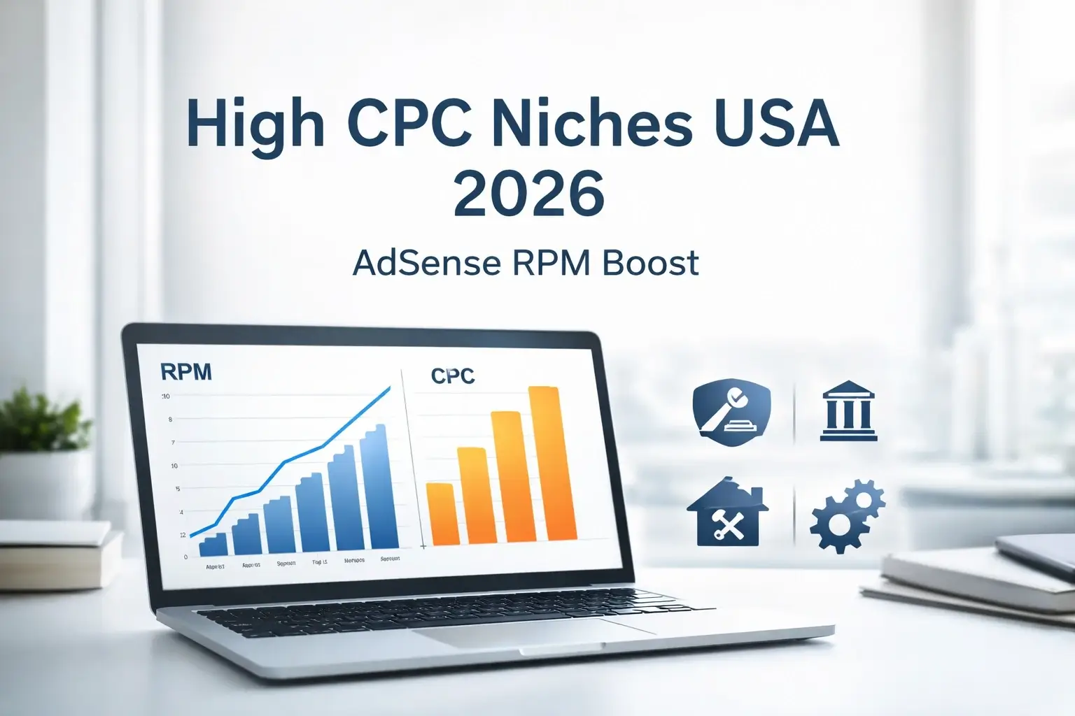 High CPC Niches USA 2026 AdSense RPM and CPC comparison dashboard