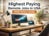 Highest paying remote jobs in USA 2026 salary guide with modern home office workspace setup