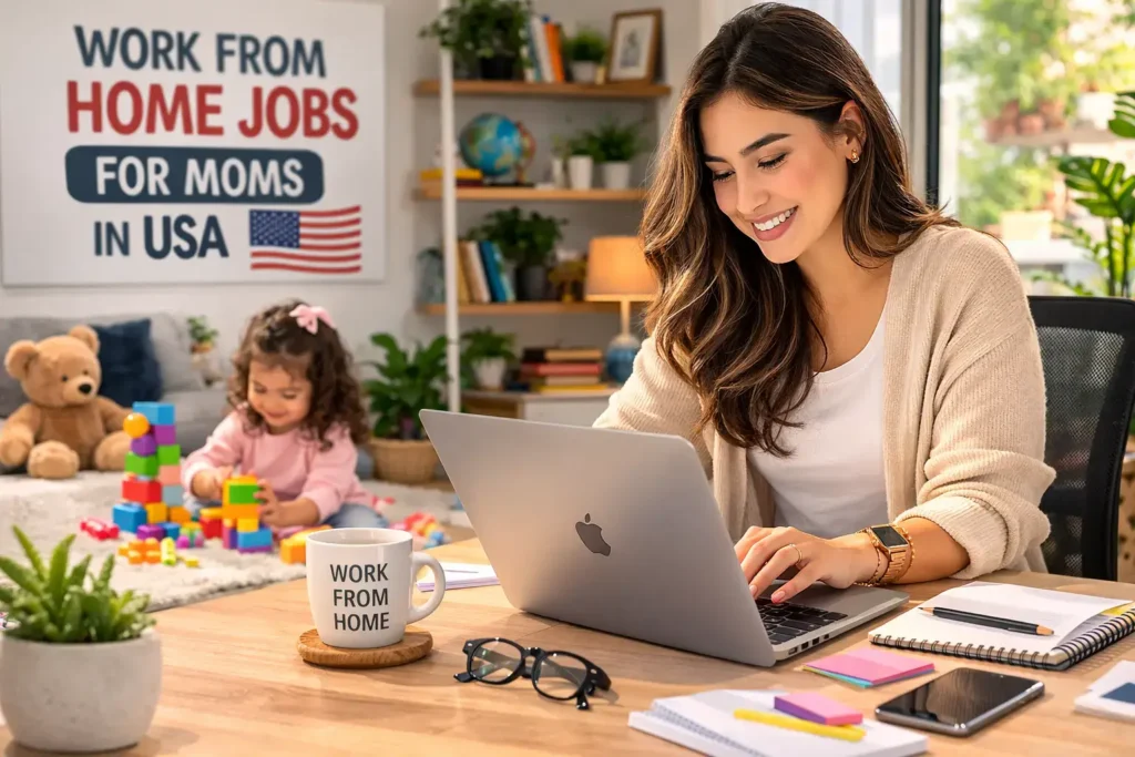 freelance work from home jobs for moms USA