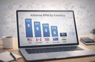adsense rpm by country comparison chart showing highest paying traffic countries