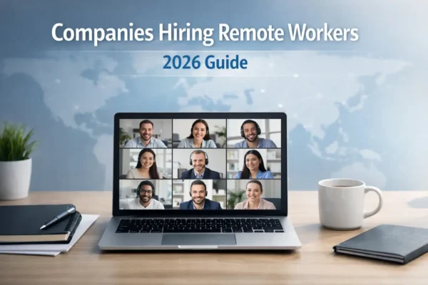 companies hiring remote workers 2026 virtual team meeting from home office