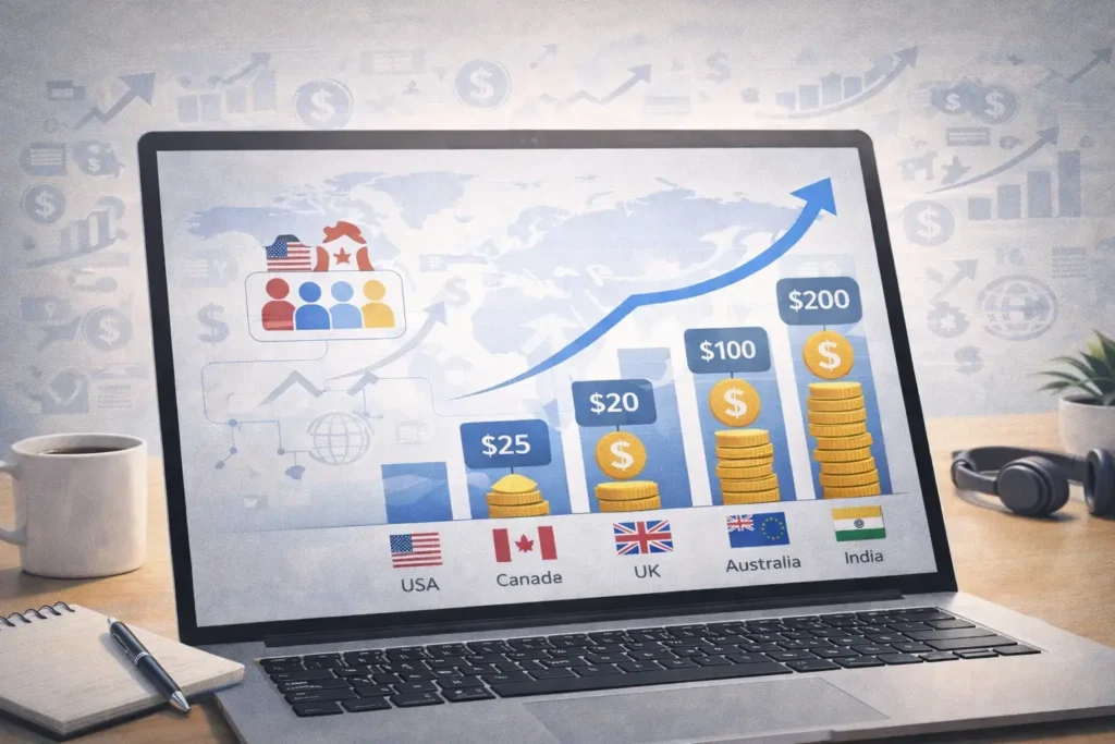 adsense rpm by country and global website traffic revenue