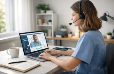 healthcare remote jobs in the USA telehealth consultation from home