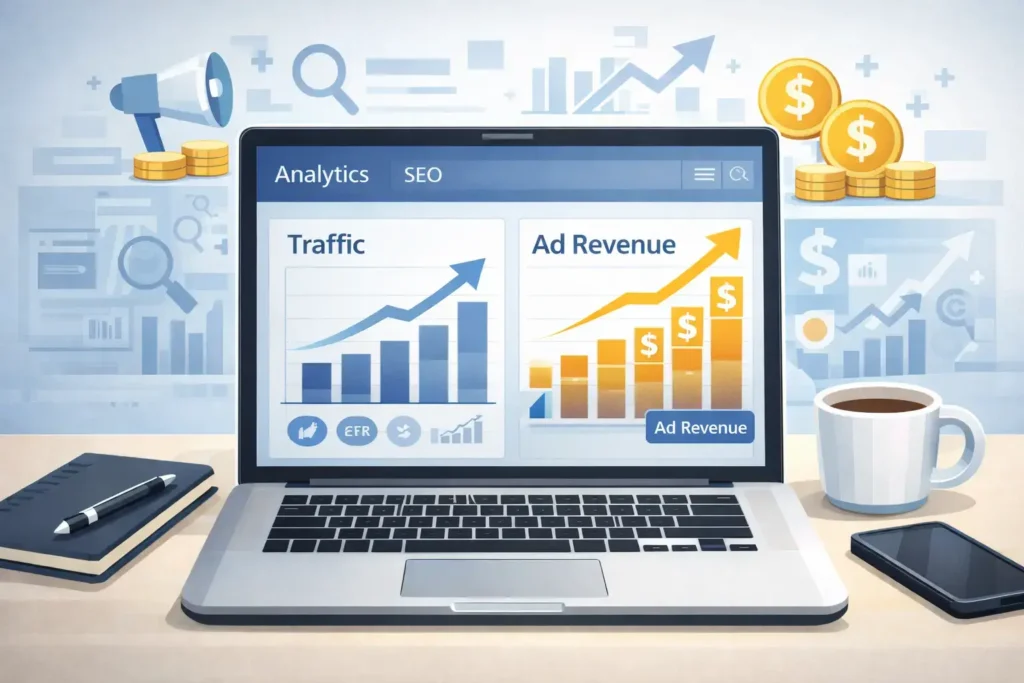 job blog traffic growth increasing adsense earnings and ad revenue
