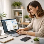 online side hustles in the USA working from home on a laptop