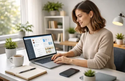 online side hustles in the USA working from home on a laptop