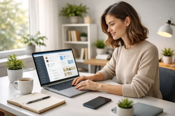 online side hustles in the USA working from home on a laptop