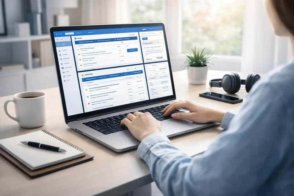 remote job boards USA platforms displayed on laptop screen