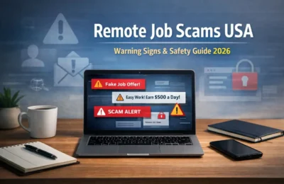 work from home job scam examples USA fake remote job listings