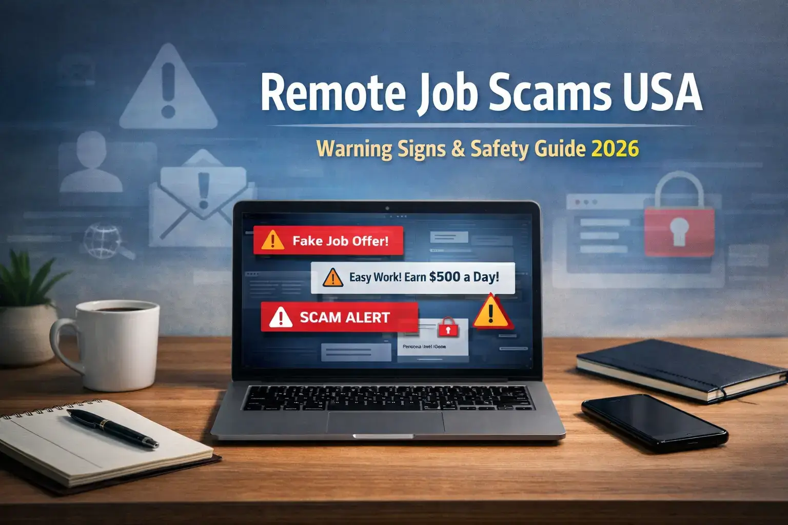 work from home job scam examples USA fake remote job listings