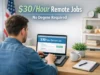 Remote jobs 30 dollars an hour no degree required USA home office setup