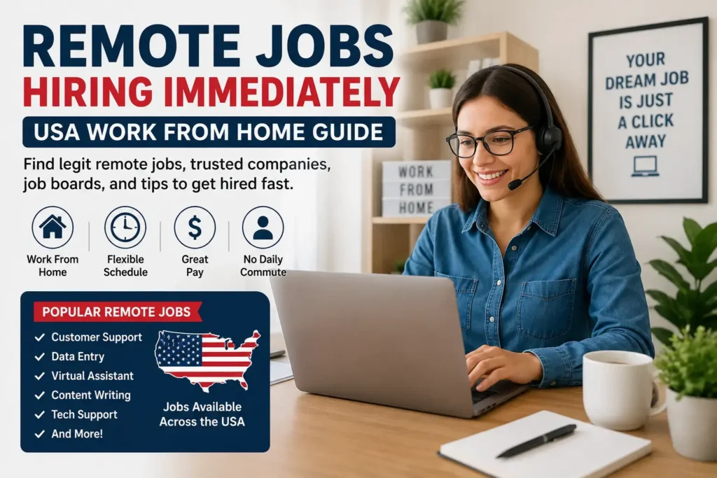 Remote jobs hiring immediately USA work from home guide
