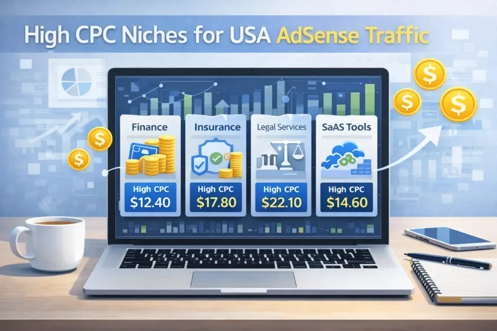 high cpc niches that increase adsense cpc usa traffic