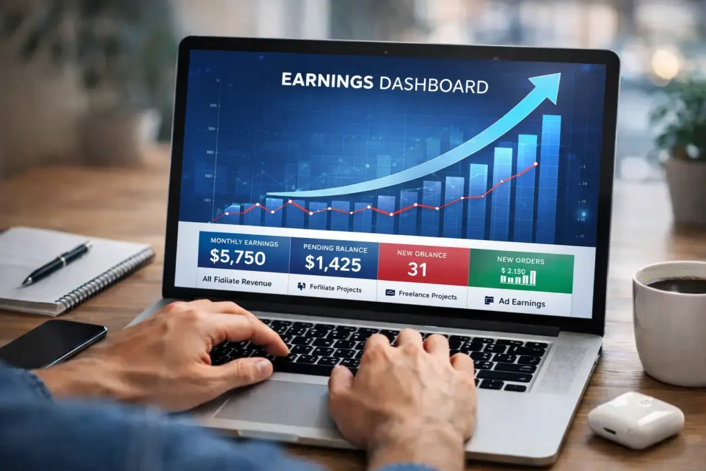 online income growth USA earnings chart
