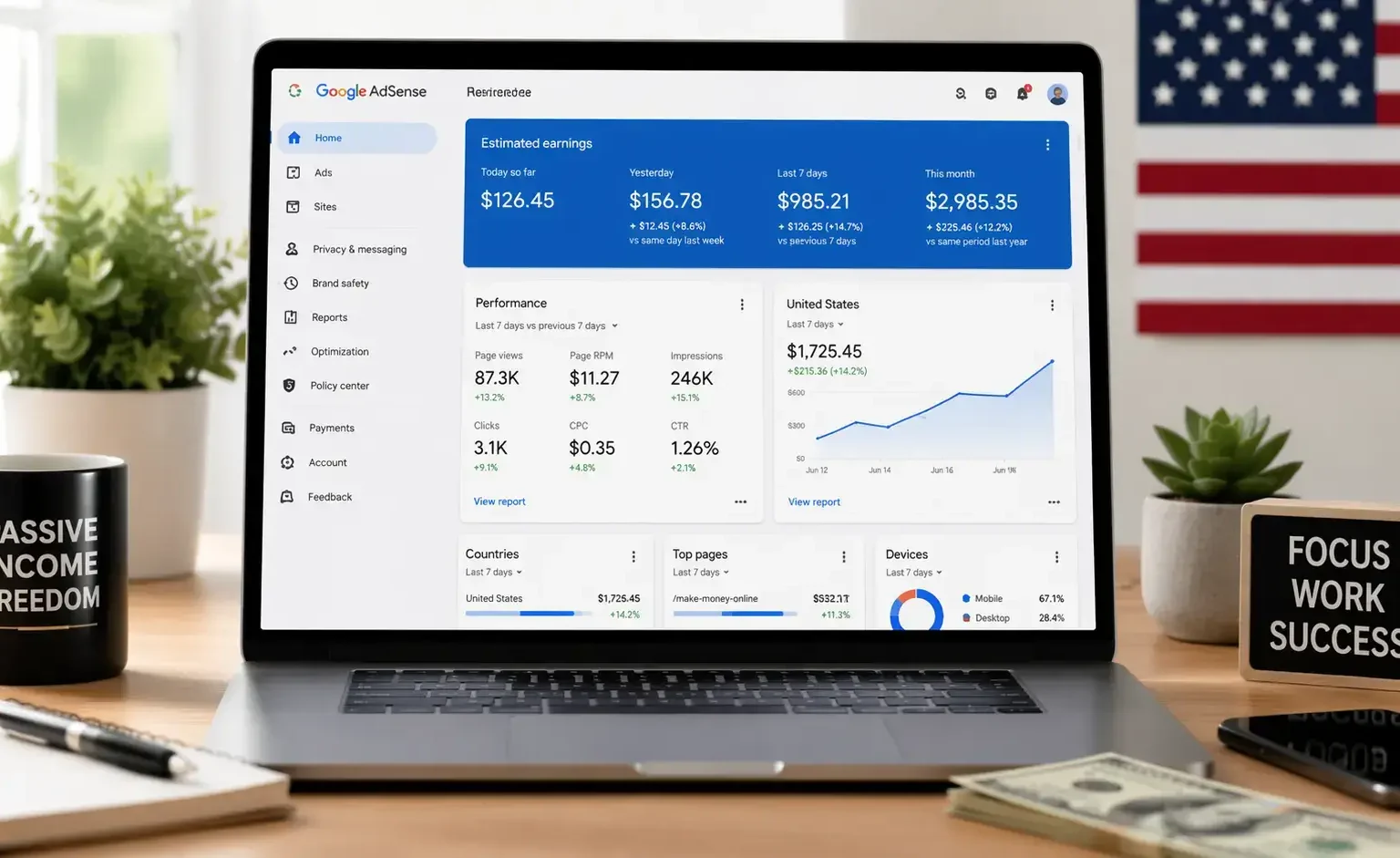 Make Money with AdSense USA (2026) – Beginner to Pro Guide