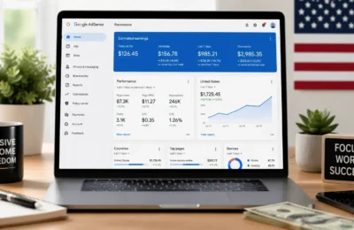make money with AdSense USA income dashboard earnings example