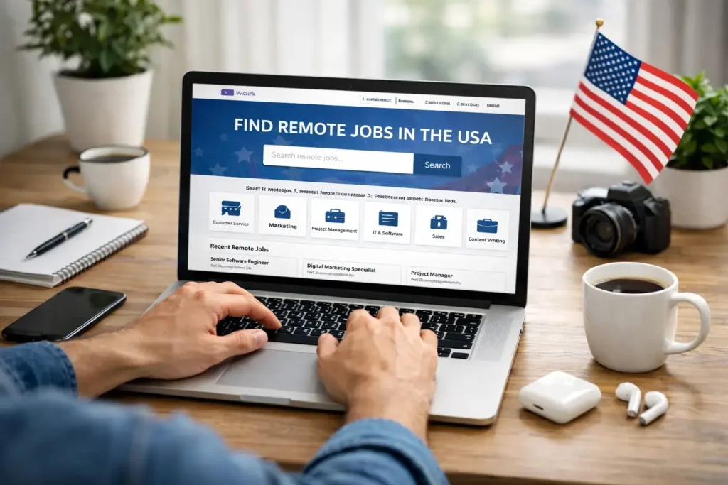 remote jobs in USA work from home setup