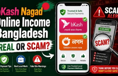 bKash Nagad online income Bangladesh real or scam