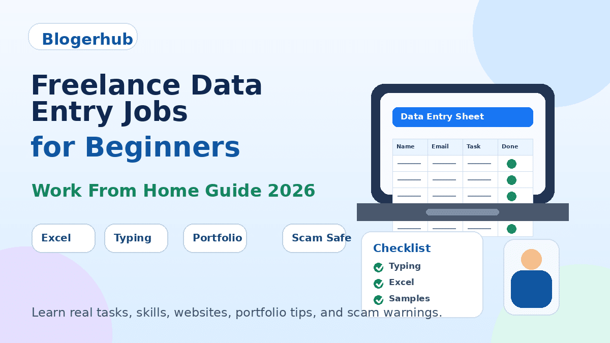 Freelance data entry jobs for beginners work from home guide