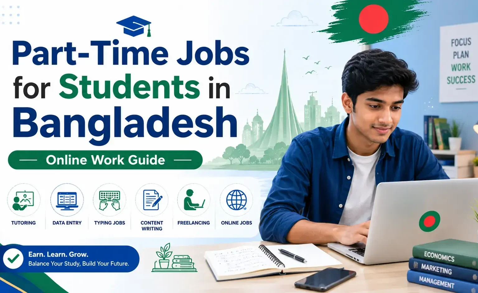 Part time jobs for students in Bangladesh online work guide