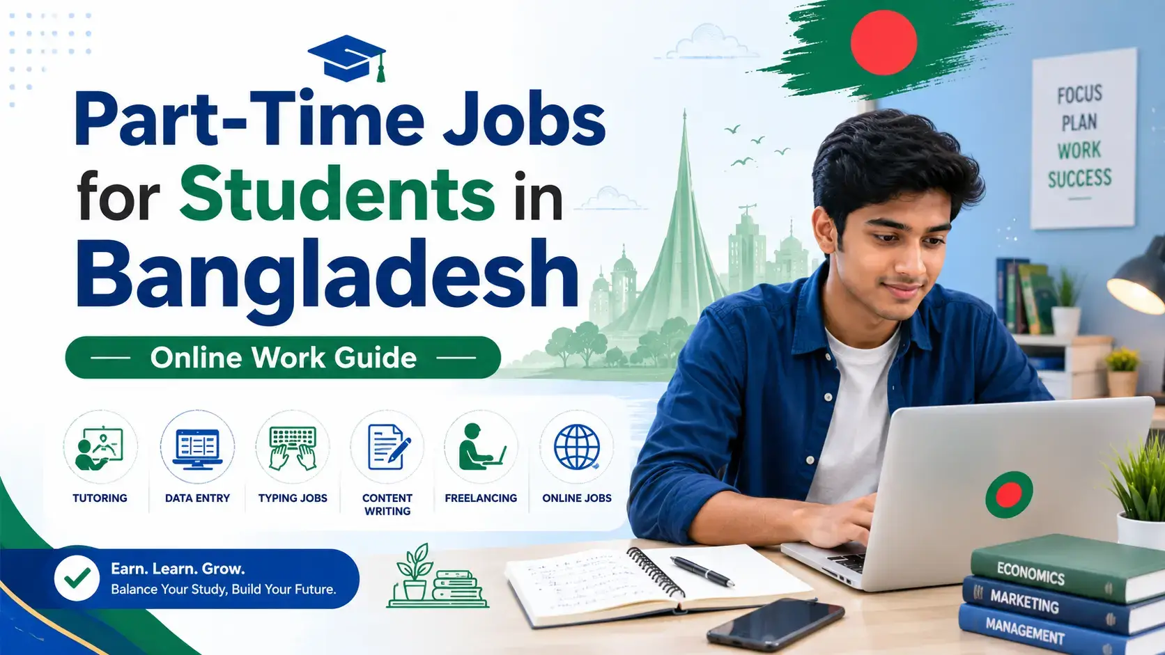 Part time jobs for students in Bangladesh online work guide