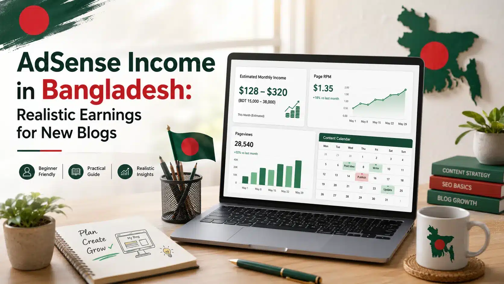 AdSense income in Bangladesh realistic earnings for new blogs