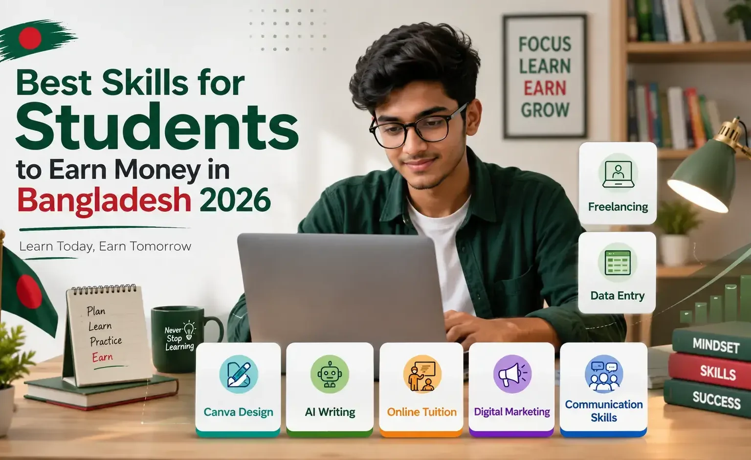 best skills for students to earn money in Bangladesh
