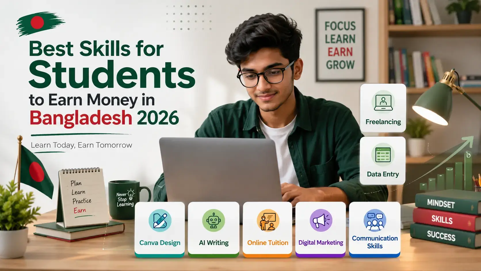 best skills for students to earn money in Bangladesh