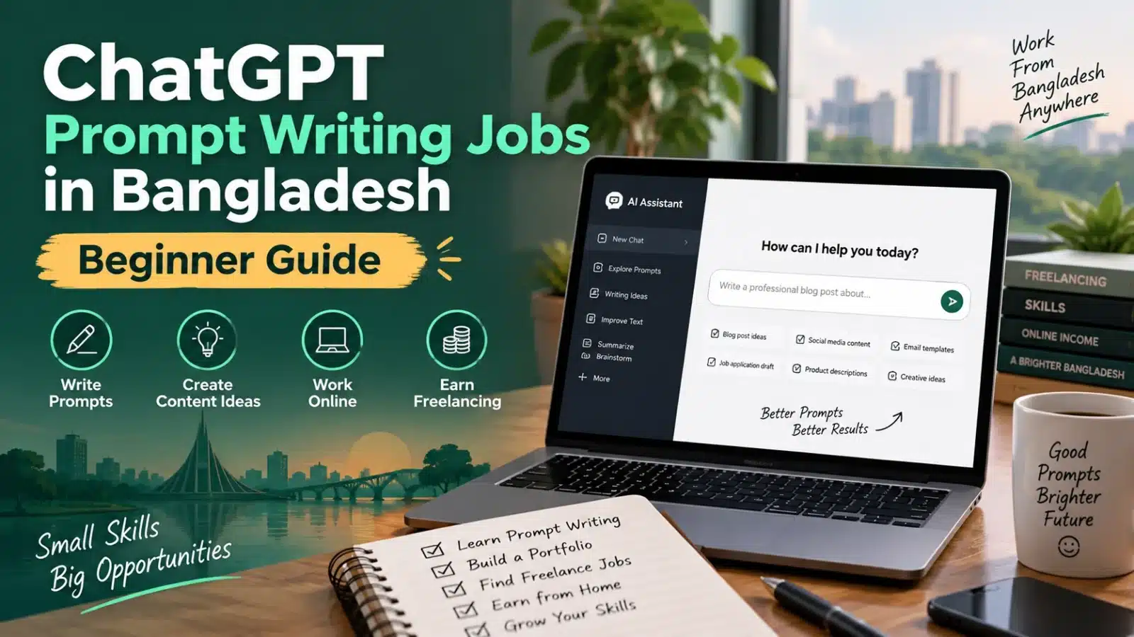 ChatGPT prompt writing jobs in Bangladesh beginner guide