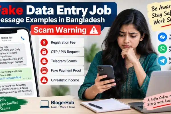 Fake Data Entry Job Message Examples in Bangladesh: Scam Warning