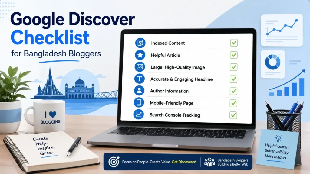 Google Discover checklist for Bangladesh bloggers