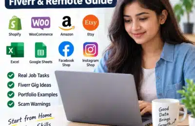 Beginner freelancer working on product listing data entry for ecommerce stores