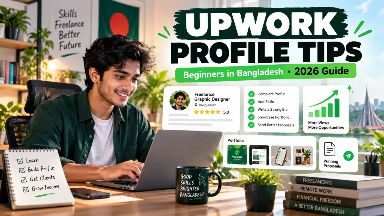 Upwork profile tips for beginners in Bangladesh