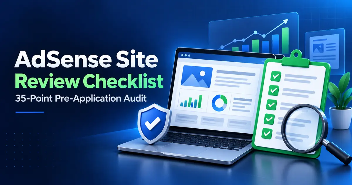 AdSense site review checklist before applying