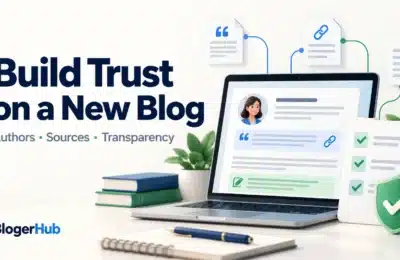 Building trust on a new blog through author identity, reliable sources and editorial transparency