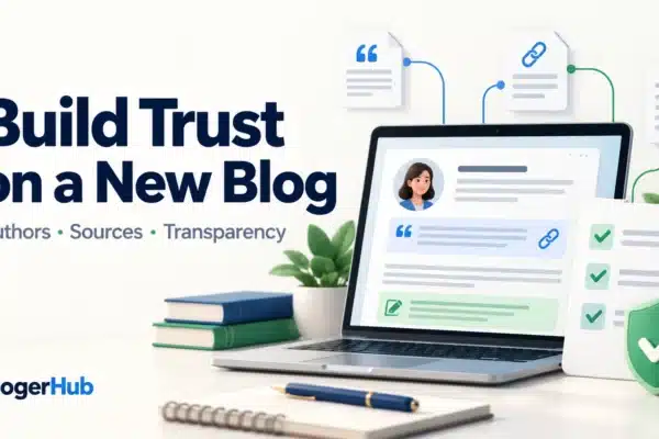 Building trust on a new blog through author identity, reliable sources and editorial transparency