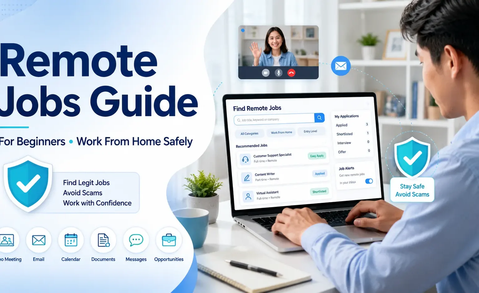 Remote jobs guide for beginners looking for safe work from home jobs