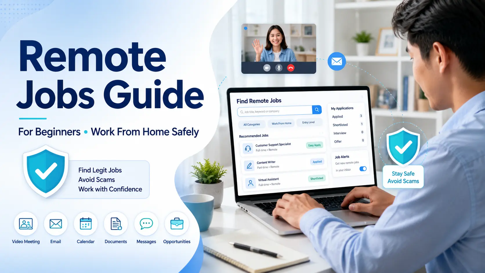 Remote jobs guide for beginners looking for safe work from home jobs