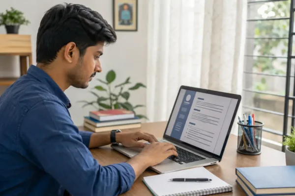 Student creating a professional CV for a job in Bangladesh