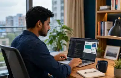 Frontend developer working remotely from Bangladesh