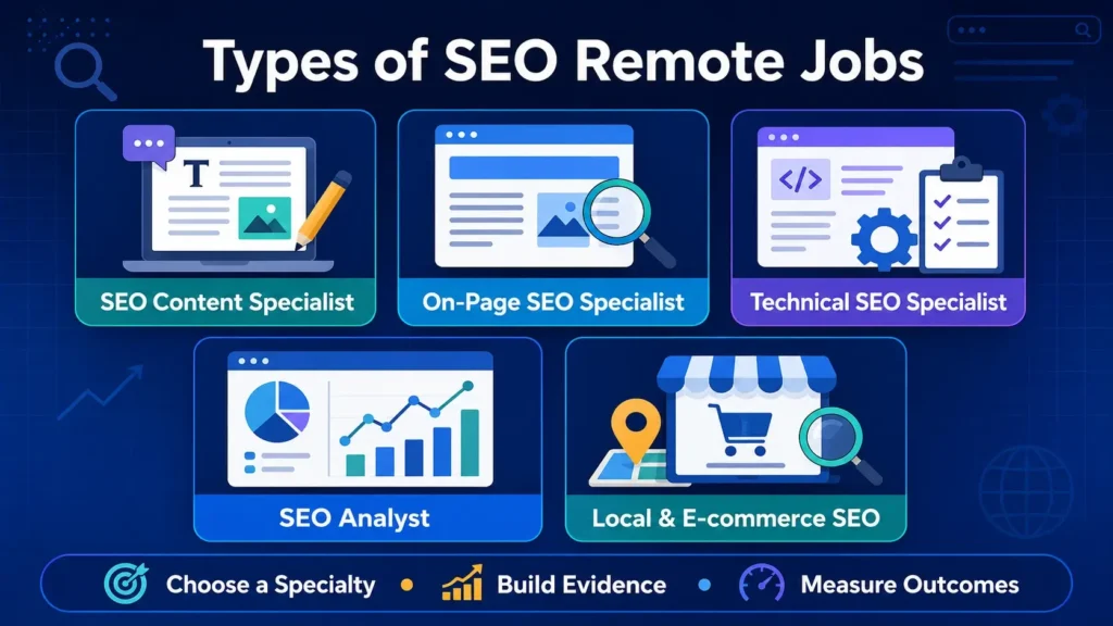 Types of SEO remote jobs available to Bangladesh professionals