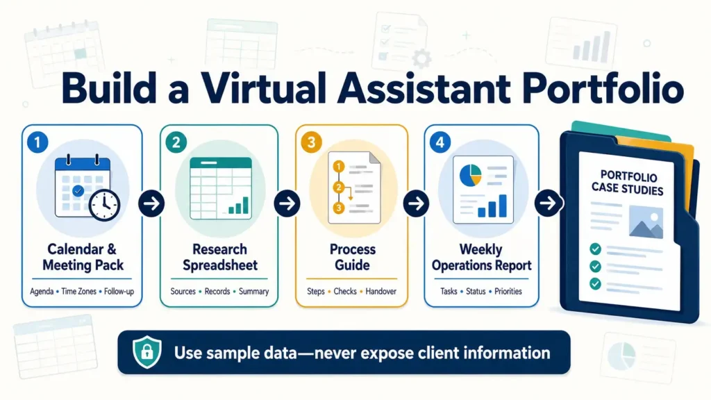 Four virtual assistant portfolio projects for beginners in Bangladesh