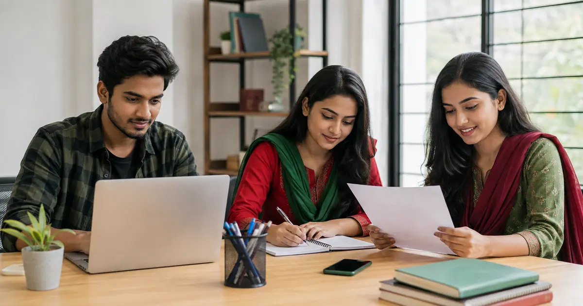 Students exploring part-time and online jobs in Bangladesh